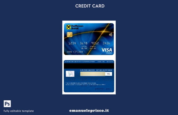 stile verificato Modello di carta classica per visto Slovacchia Raiffeisen Bank